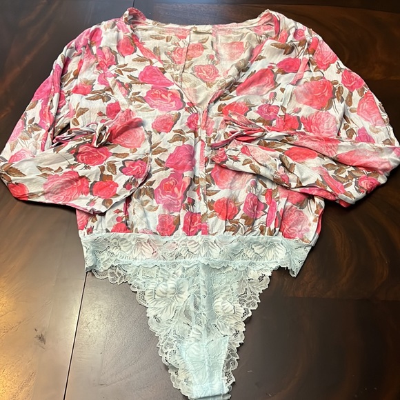 Free People Everything's Rosy Bodysuit in Icy Combo - Picture 9 of 13